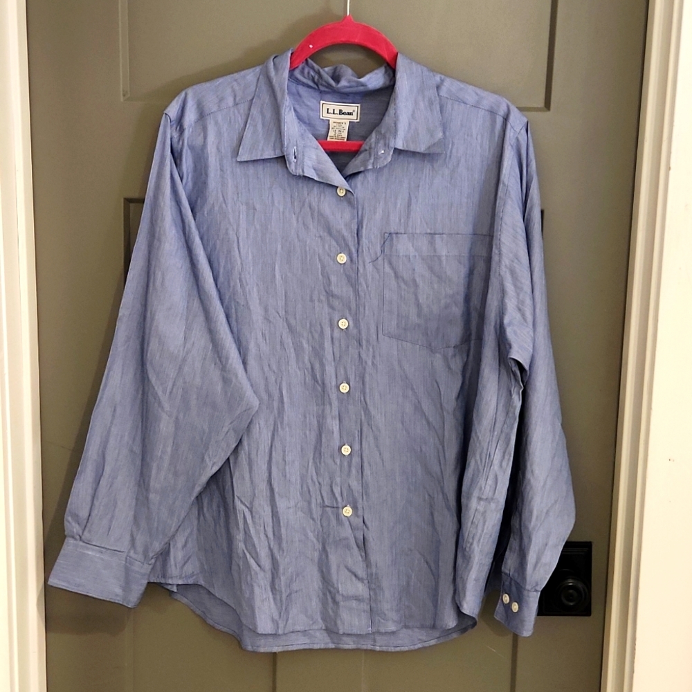 NEW L.L.Bean ladies button down sz L NEW SHIRT